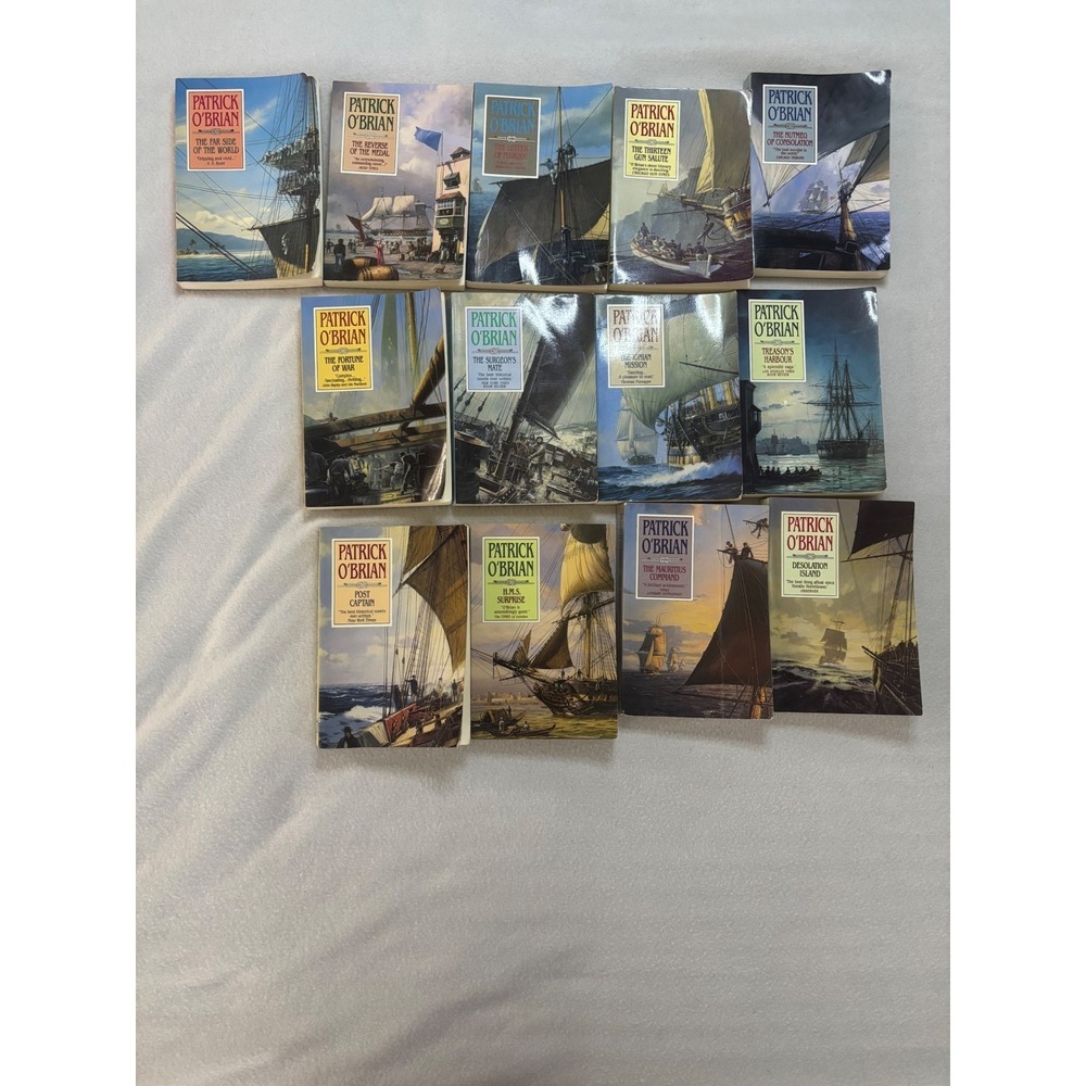 Patrick O'Brian Aubrey-Maturin Series Book Lot 13 Paperbacks W. W. Norton Set